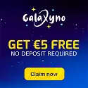 Galaxyno Casino €/$5 no deposit + 180 free spins + €/$1500 welcome bonus