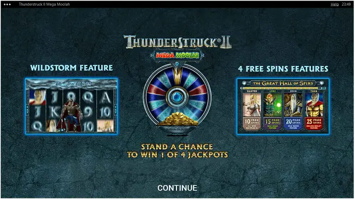 Play Thunderstruck II Jackpot at Gaming Club Casino!