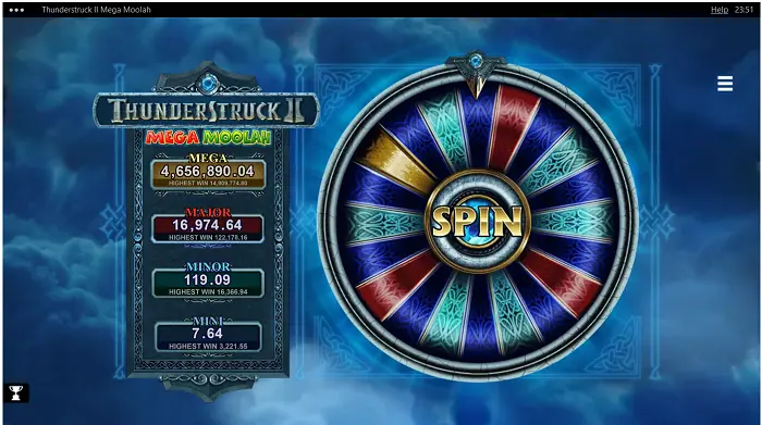 Get Free Spins on Thunderstruck II Mega Moolah at Ruby Fortune Casino! 