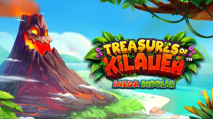 Play Treasures of Kilauea Mega Moolah at Ruby Fortune Casino! 